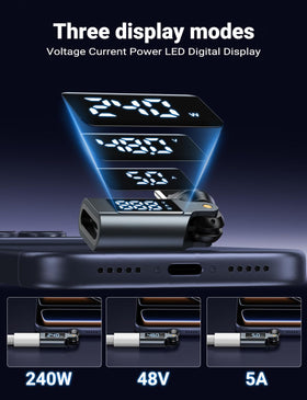 VAFOTON 9PIN USB-C tester tip with LED indicator monitors charging safely.