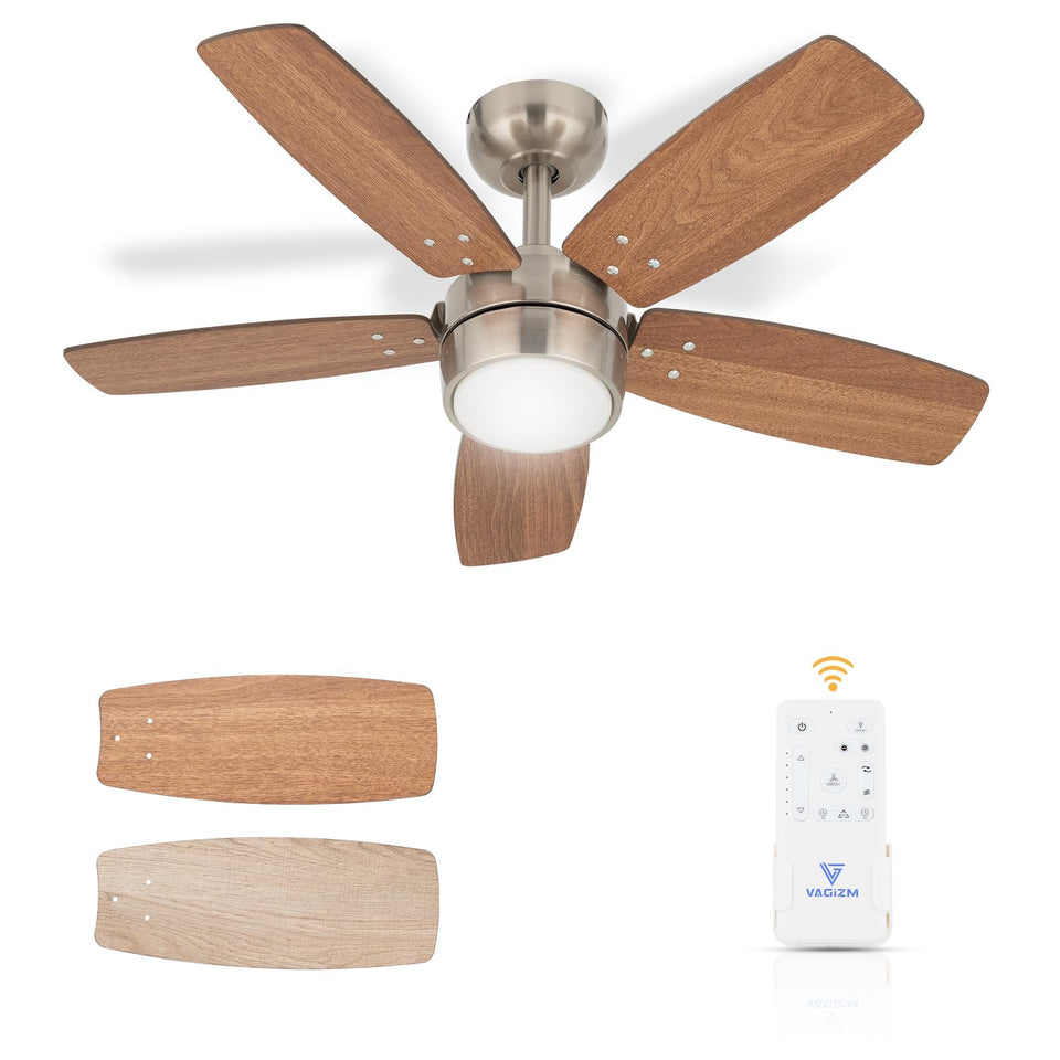 Vagizm 36'' ceiling fan with downrod suited for compact rooms and easy installation