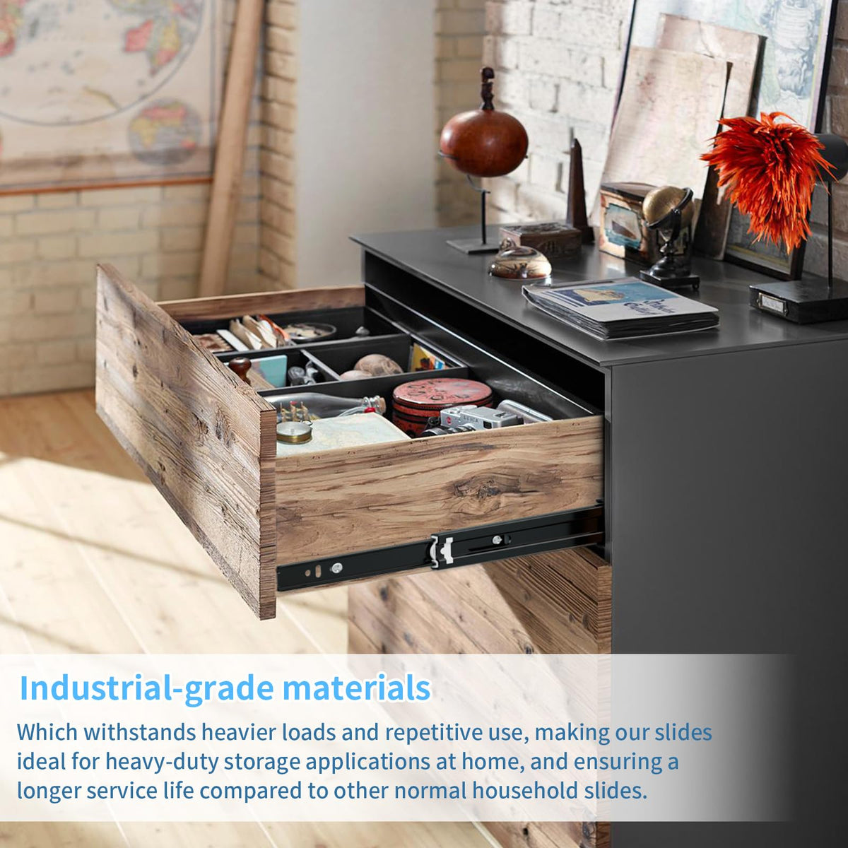 VAGUDE silent-stable-gliding delivers smooth, quiet operation for busy drawers.
