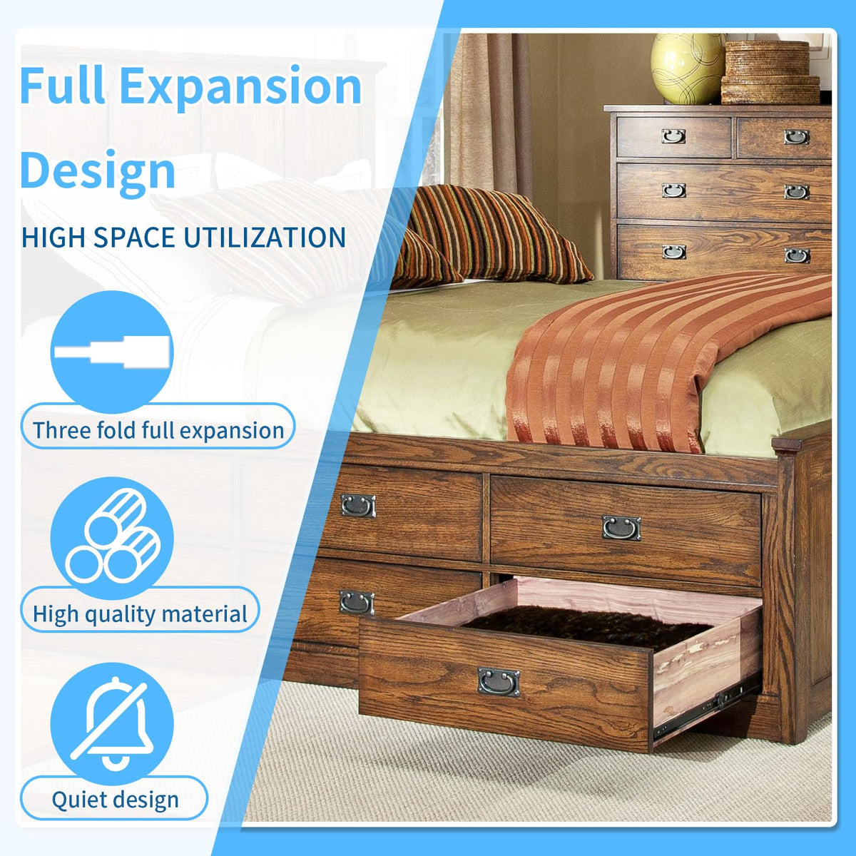 VAGUDE drawer slides quiet operation for smooth, unobtrusive glide