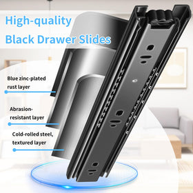 VAGUDE drawer slides side profile highlighting slim rails for mounting