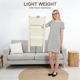 Valeo 3-step ladder in home use enhances reach in kitchen and closet.