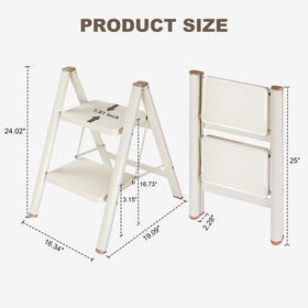 Valeo 2-Step Ladder non-slip feet keep it steady on floors