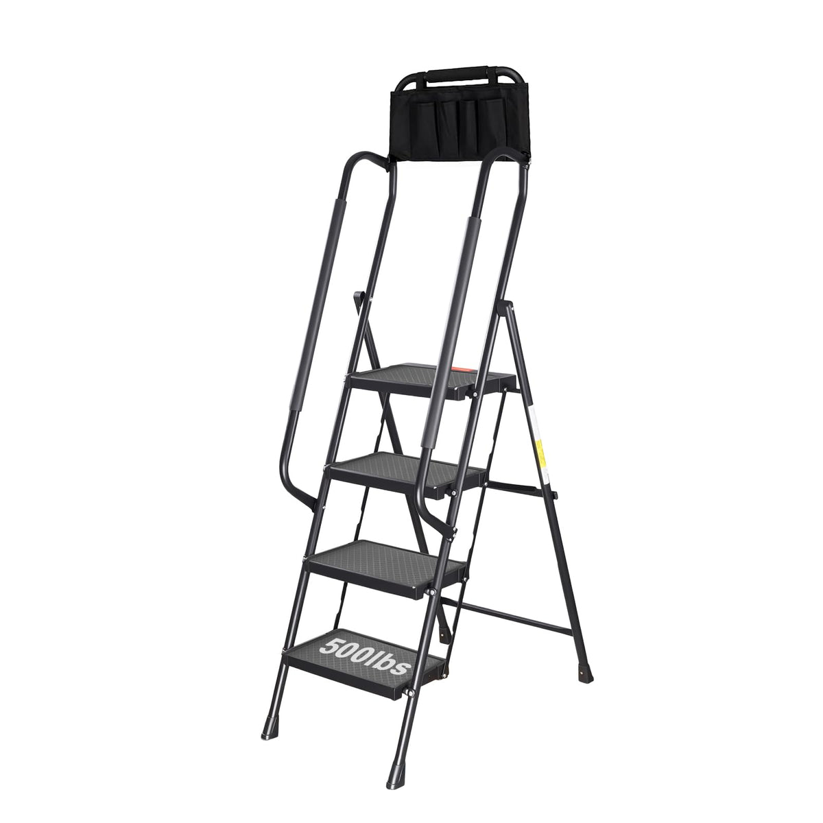Valeo 4-step ladder folded compact for easy storage and transport