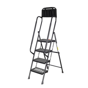 Valeo 4-step ladder folded compact for easy storage and transport