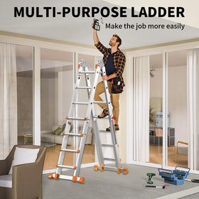 Valeo Ladder folding design saves space and simplifies storage.