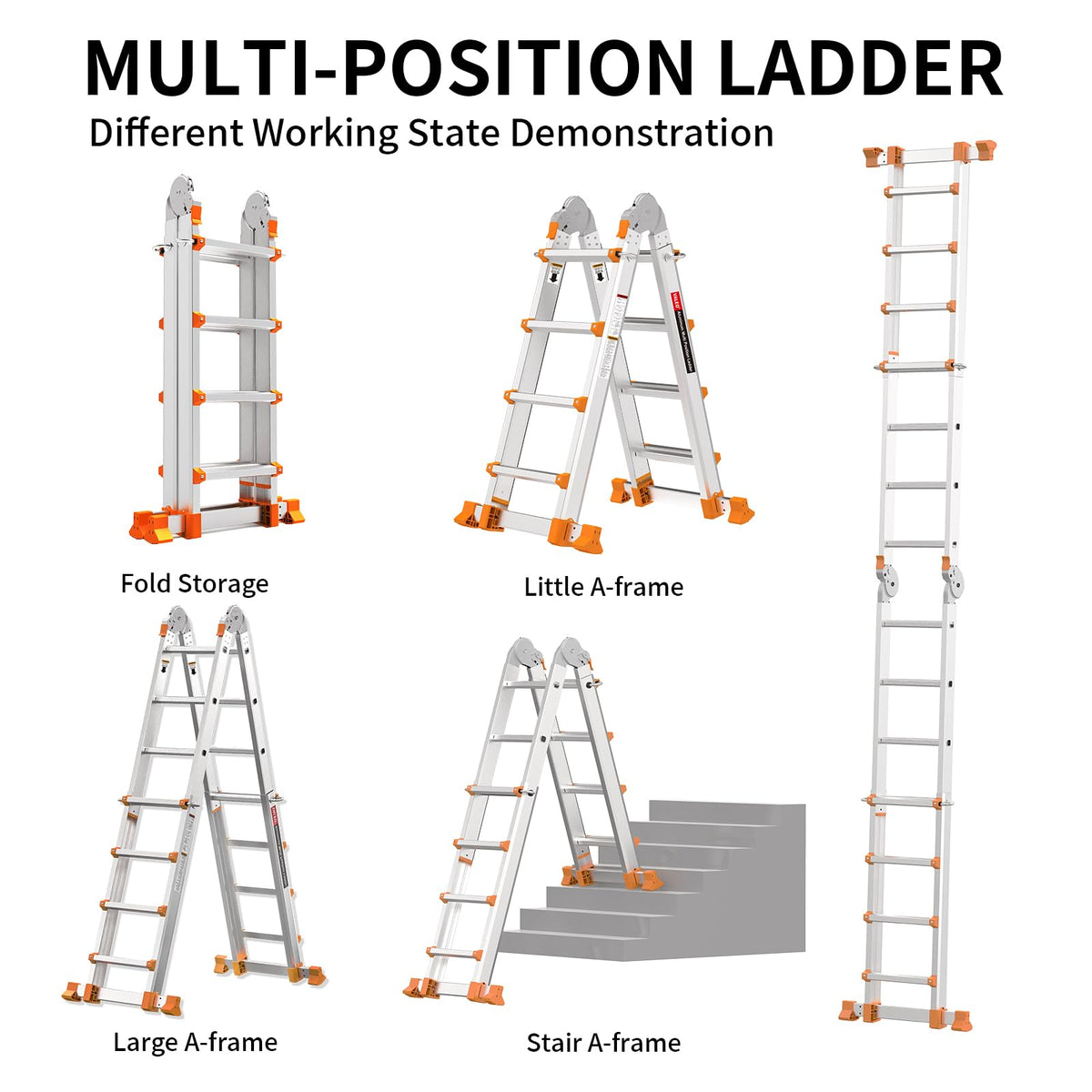 Valeo Ladder removable tool tray keeps essential tools handy.