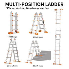 Valeo Ladder removable tool tray keeps essential tools handy.