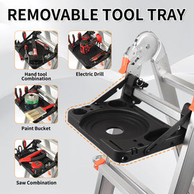 Valeo Ladder stabilizer bar increases ground contact for steadier climbs.