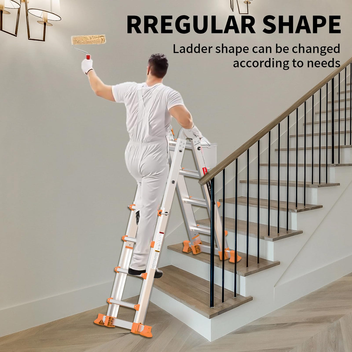 Valeo Ladder telescopic adjustment enables quick height changes.