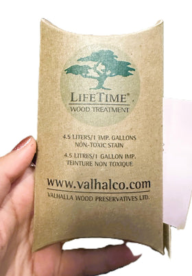 Valhalla Lifetime wood treatment applied to deck boards for lasting protection.