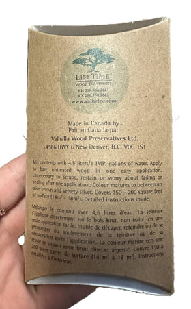 Valhalla Lifetime wood treatment lab-tested with no harmful residue, soil-safe.