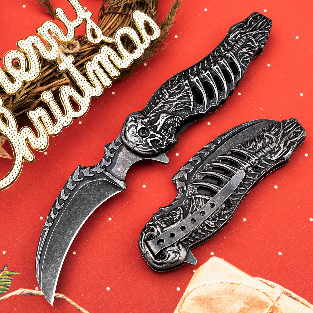 Valhalla Reaper EDC knife, gift-ready for outdoors lovers.