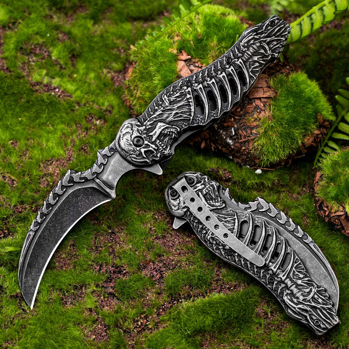 Valhalla Reaper liner lock and pocket clip ensure safe carry.