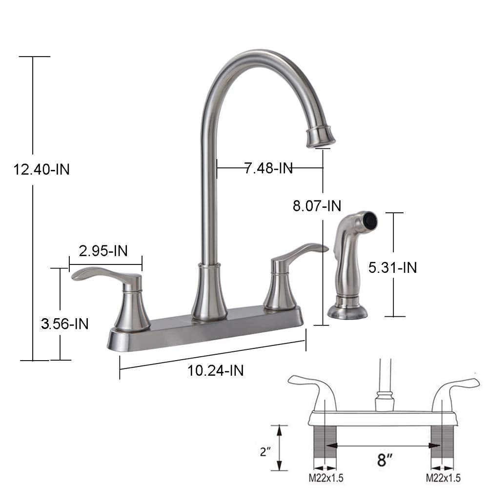 VALISY included hot and cold hoses for RV kitchen installation