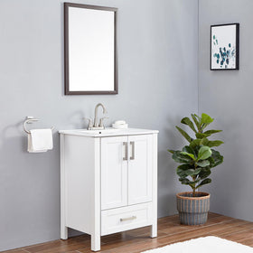 VALISY pop-up drain included simplifies basin setup.