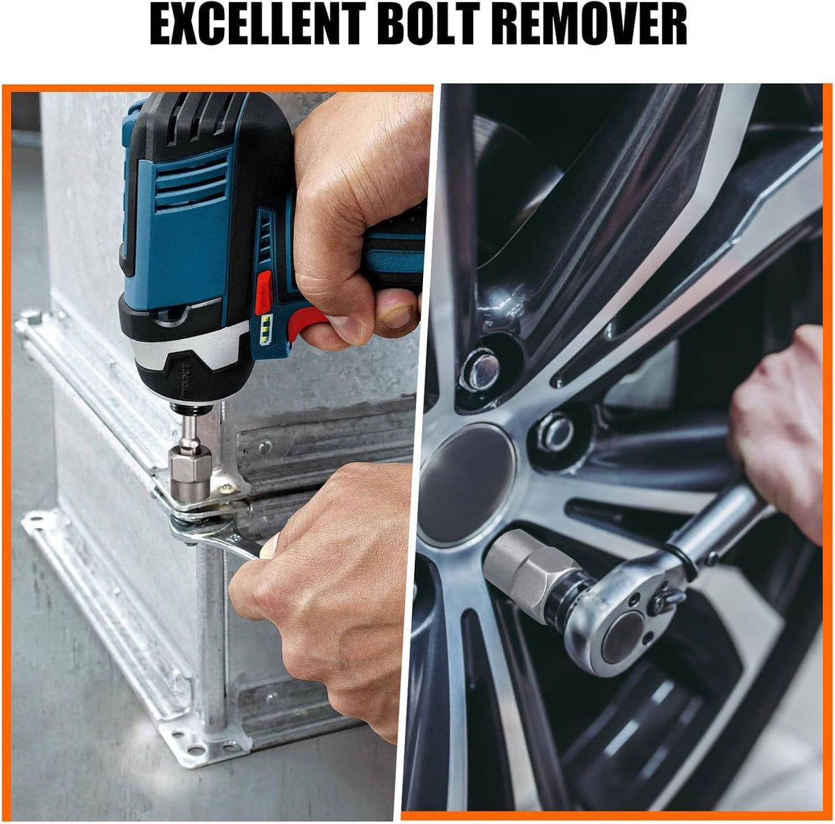 Valkynos hex drive compatibility for use with impact wrenches and drivers.