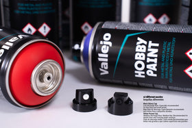 Vallejo Acrylic Matt Varnish Spray in metal projects helps resist scratching after curing.