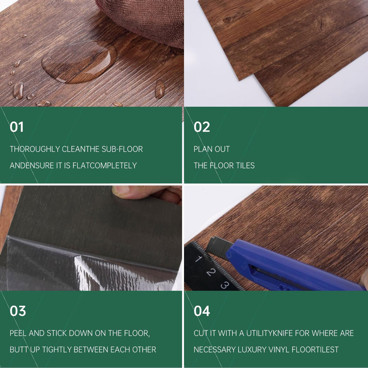 VallisCo 54 sq ft coverage from 36 tiles for full rooms