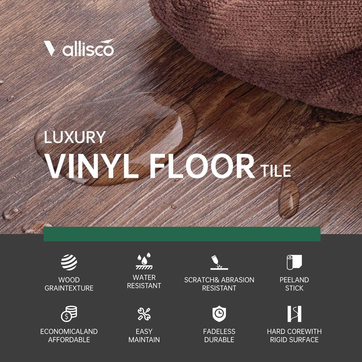 VallisCo easy clean surface keeps floors vibrant with minimal effort