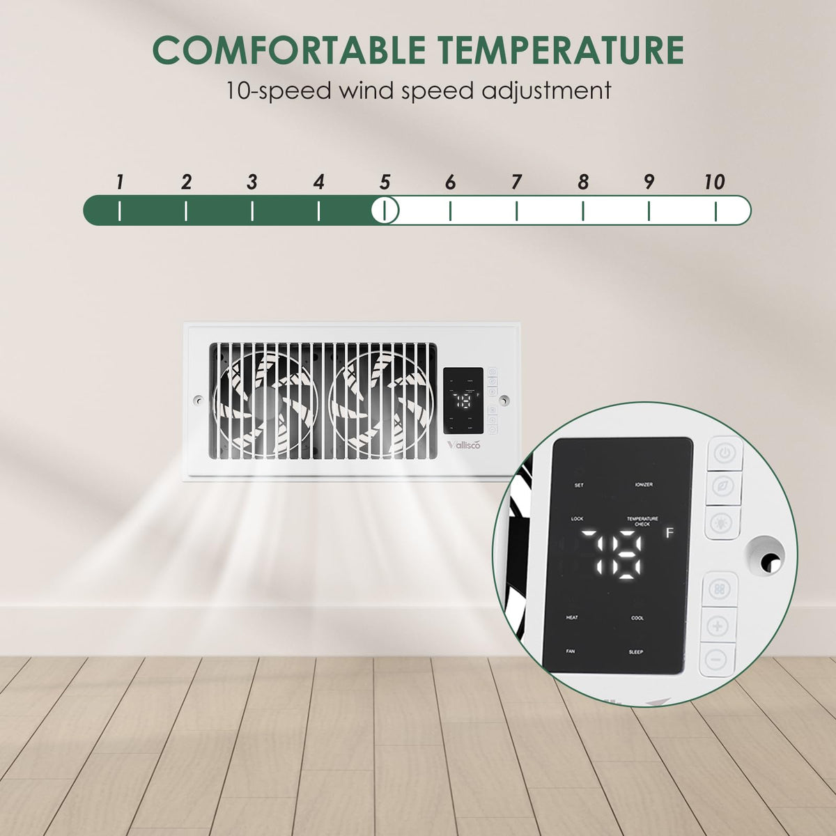 VallisCo energy-efficient airflow boost supports comfortable climate