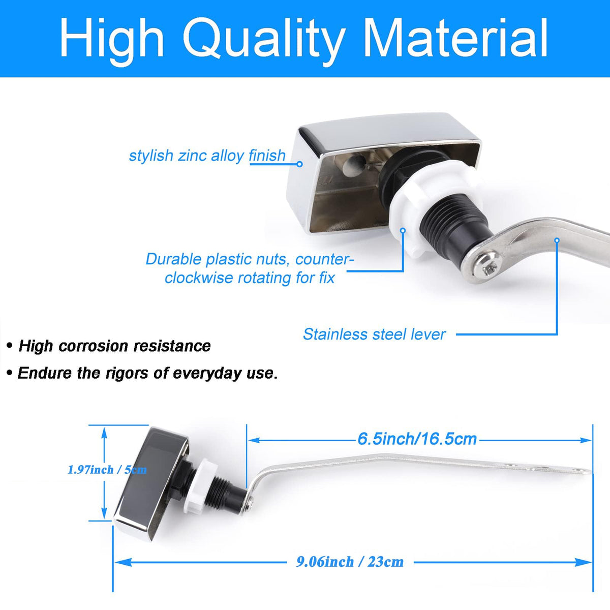 Kohler 85114 CP compatible VALLVATER lever in chrome for smooth operation