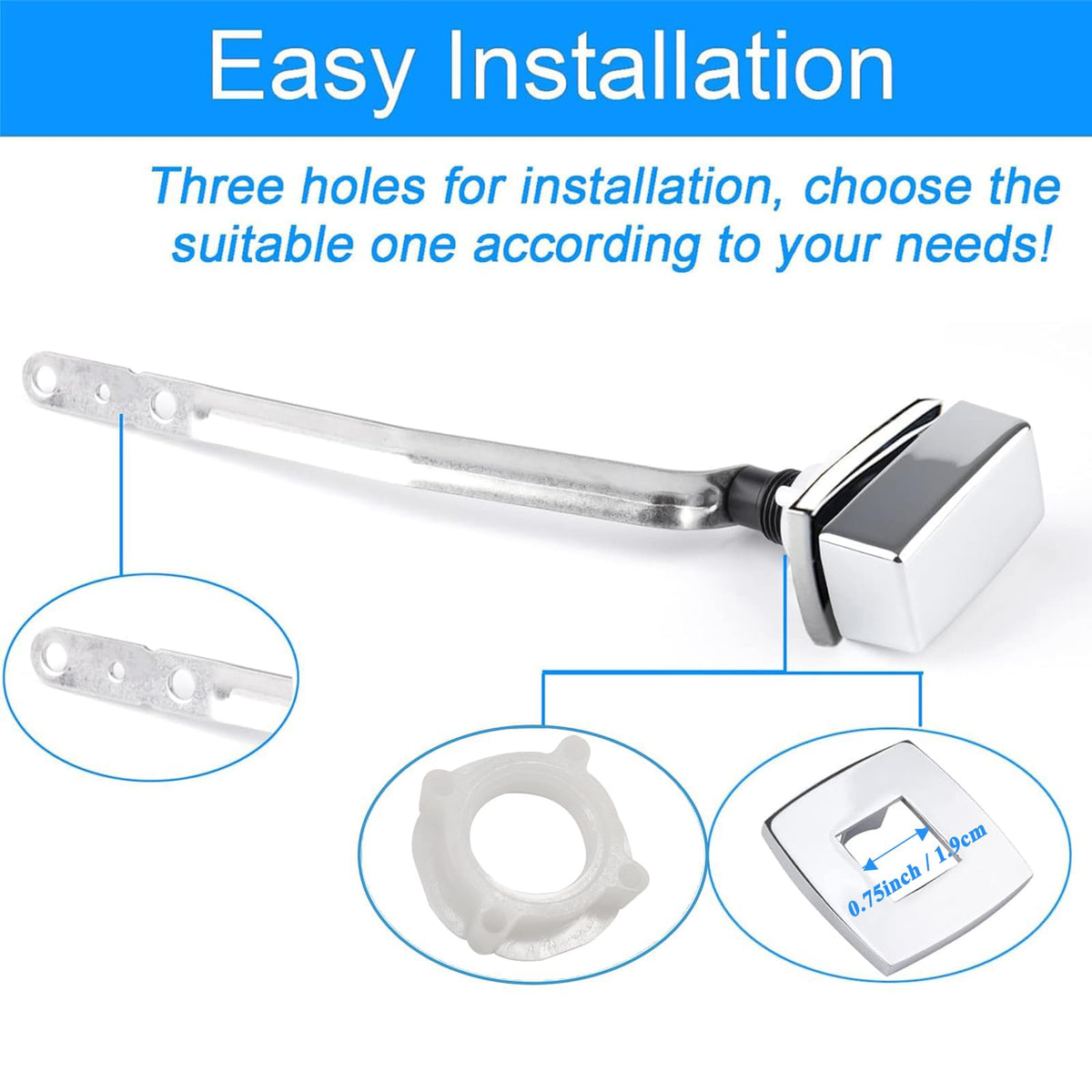 Durable zinc alloy and stainless steel VALLVATER lever close up