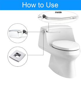 Three hole side mount installation view of VALLVATER toilet lever