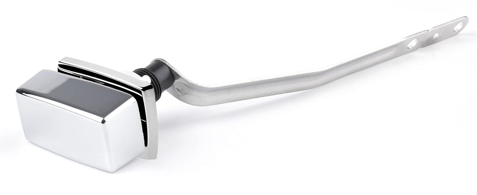 VALLVATER chrome side-mount toilet handle close up showing durable chrome finish