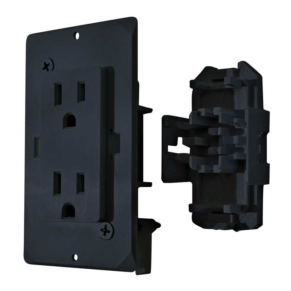 Valterra decor receptacle with cover providing stylish 15A power access for interiors