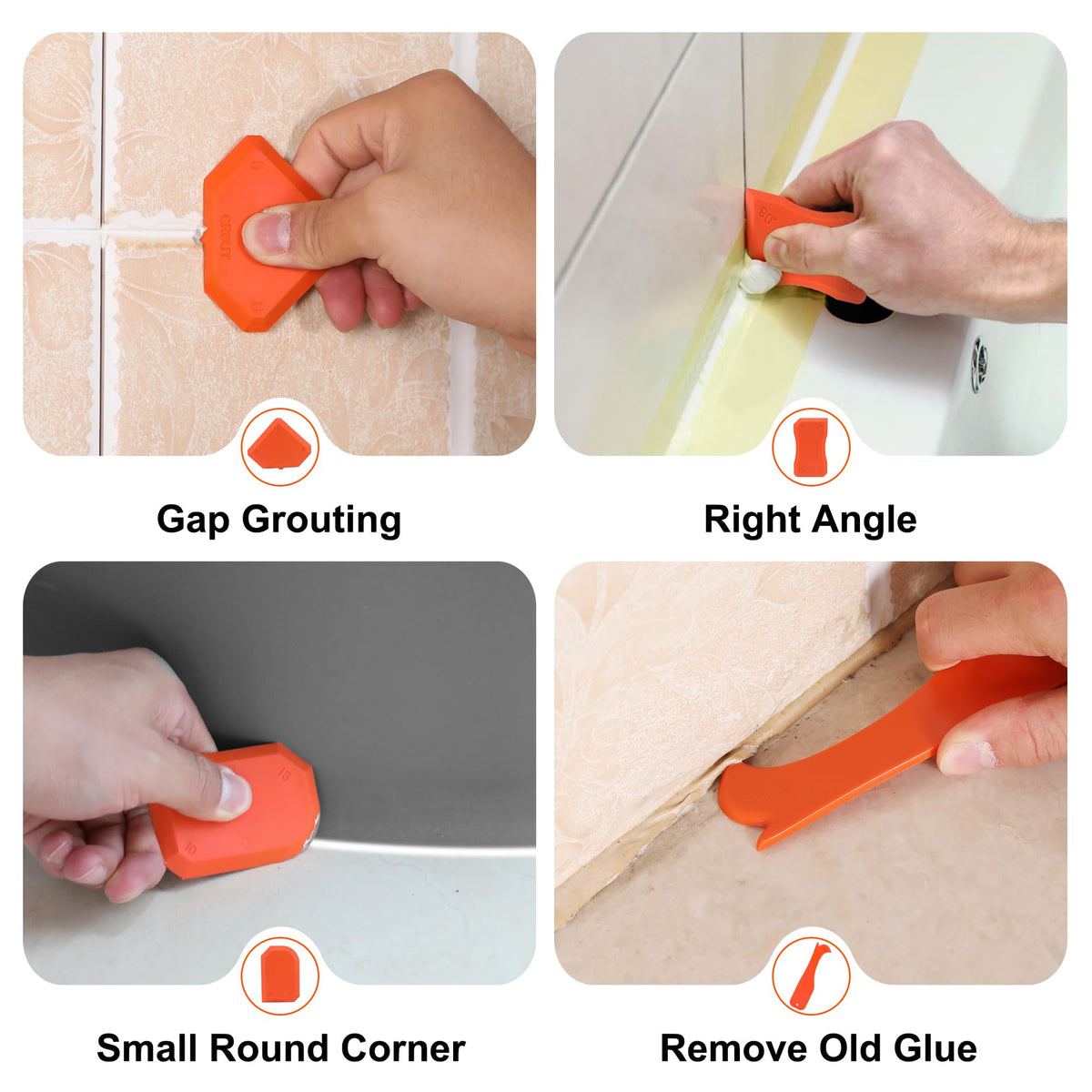 ValueMax 3in1 sealant tool helps smooth grout and finish joints neatly.
