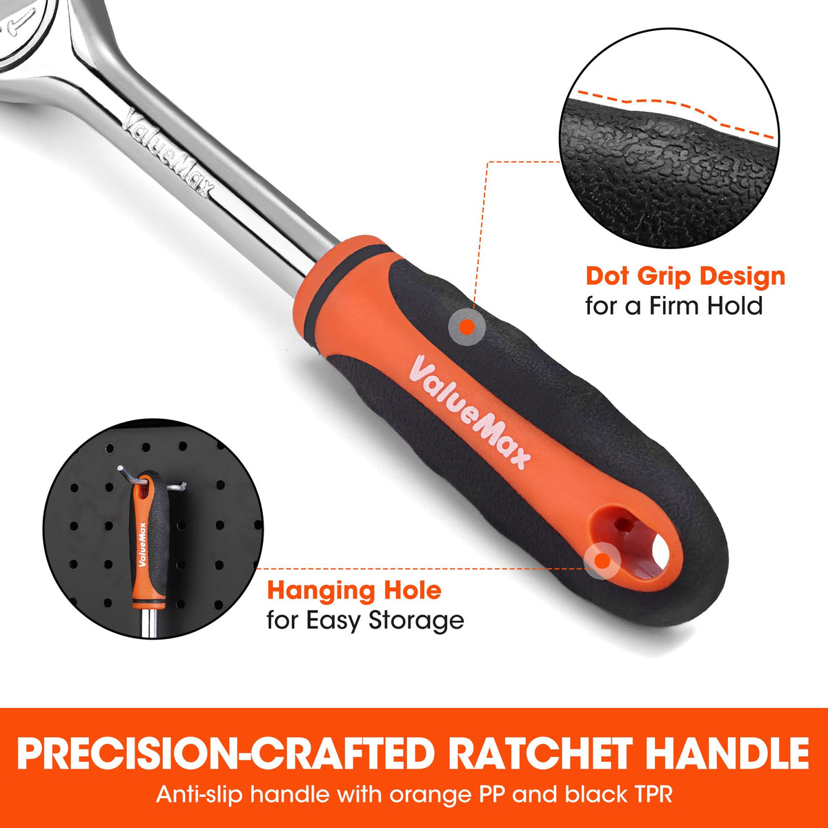 ValueMax 7-piece 1/4-inch metric sockets for common sizes