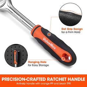 ValueMax 7-piece 1/4-inch metric sockets for common sizes