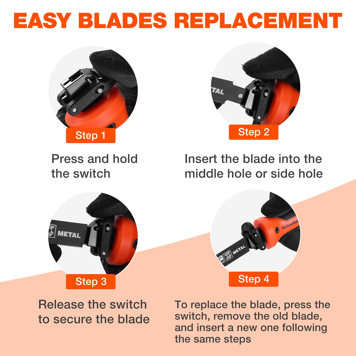 ValueMax CRV blades include 7-inch drywall/jab blade for drywall tasks.
