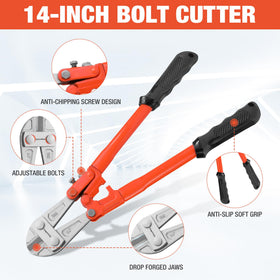 ValueMax 8-inch mini bolt cutter front view ideal for precise cuts in tight spaces