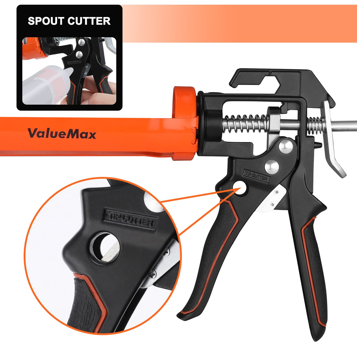 ValueMax caulk gun seal puncture pin starts flow easily