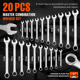ValueMax wrench set shows SAE and metric sizes for versatile fastener work.