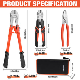 ValueMax mini bolt cutter rivet and blade design for fast cuts