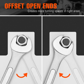 ValueMax raised boxed end offers extra clearance and leverage.