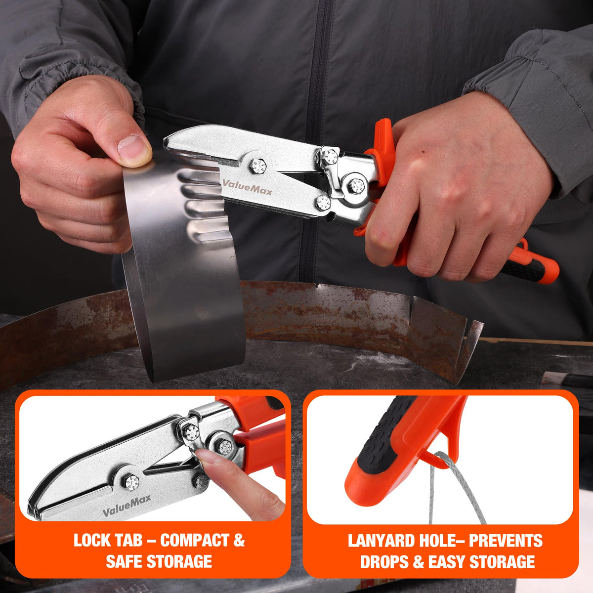 ValueMax crimper with integrated safety lock for secure storage