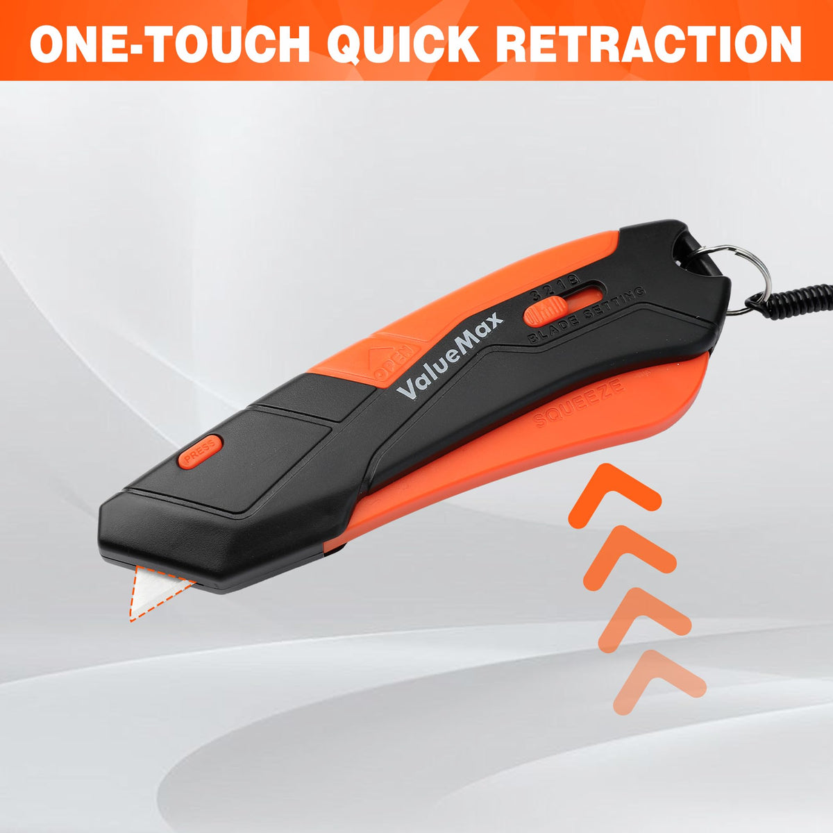 ValueMax safety sheath and clip keep the tool secure during work.