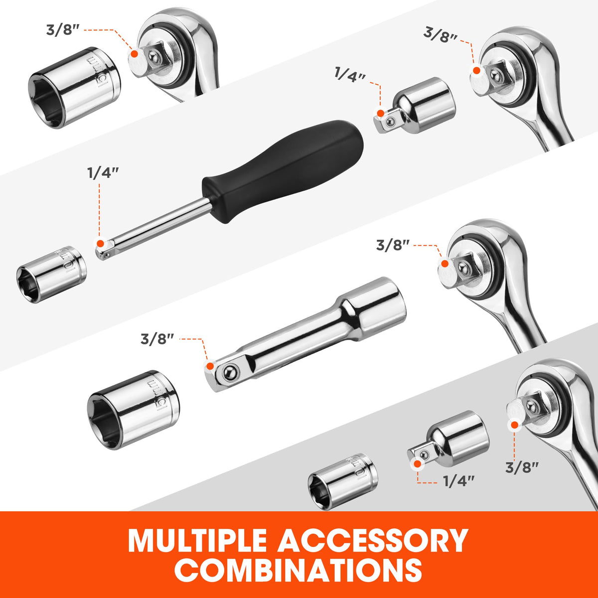 ValueMax 1/4-inch drive spinner handle for quick hand-tightening