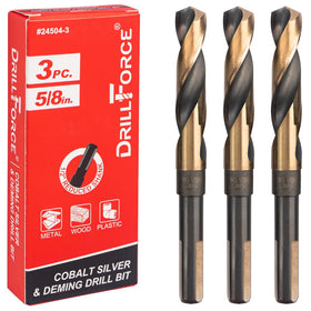 VALYRIANTOOL 3pc cobalt drill bits 5/8 inch set for precision metal drilling