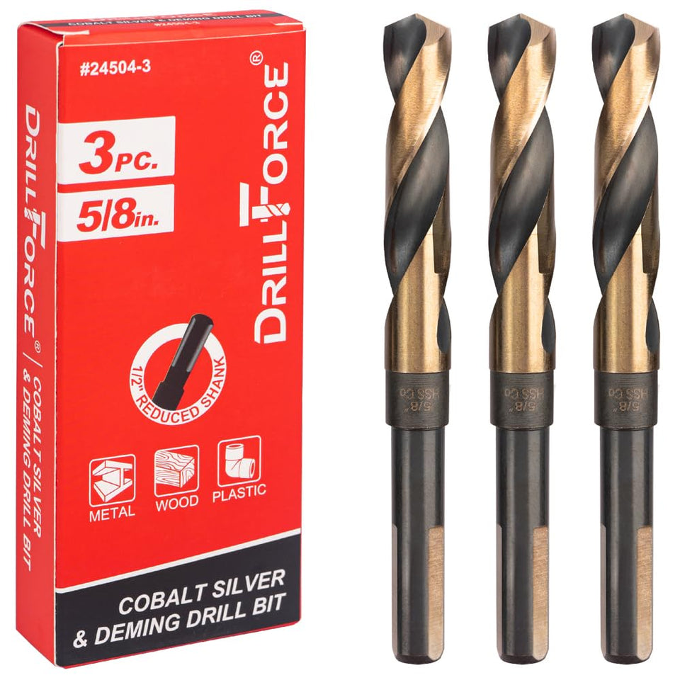 VALYRIANTOOL 3pc cobalt drill bits 5/8 inch set for precision metal drilling