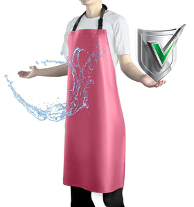 Vammcht adjustable bib apron front view showing waterproof 40x30 inch coverage for busy kitchens.