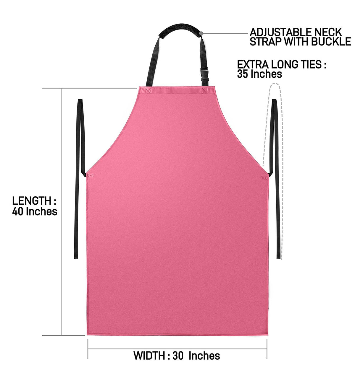 Vammcht adjustable bib apron wide ties provide a comfortable, secure fit.