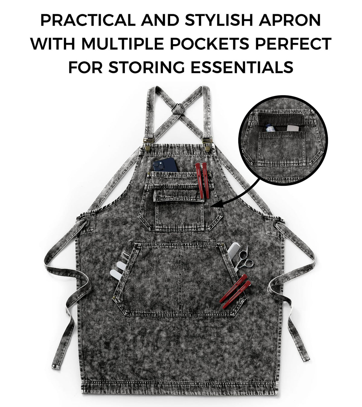 Vammcht Denim Apron ideal for professional use across tasks.