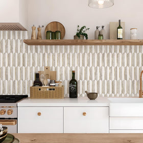 Vamos heat-resistant tiles; handles stove area heat with style.