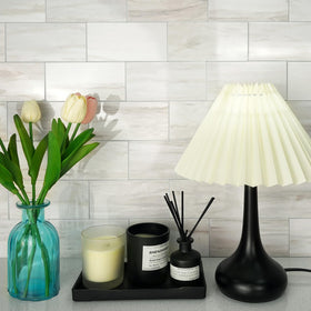 Vamos Tile easy cut design lets you shape layouts with a utility knife.