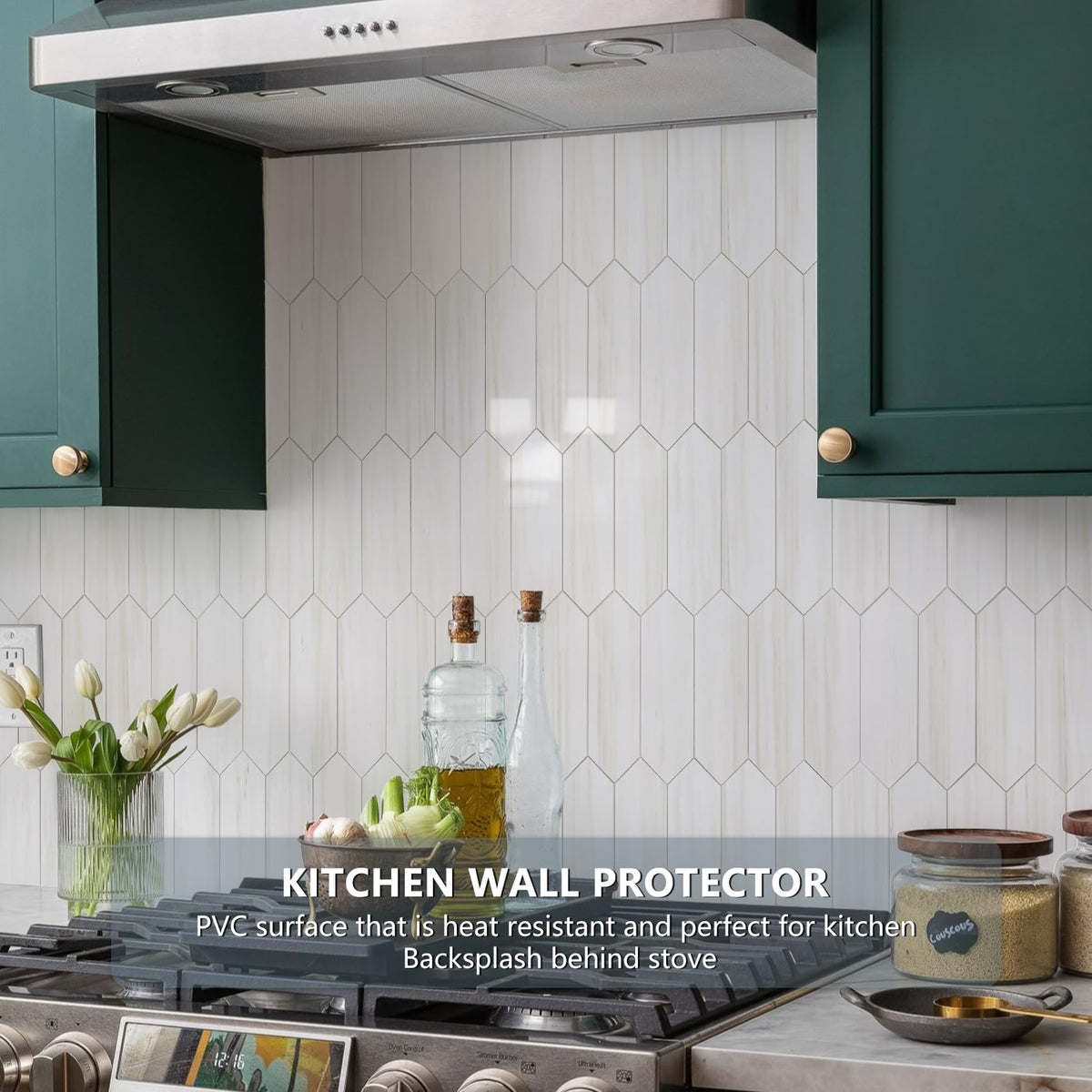 Vamos Tile hexagon closeup reveals glossy, scratch-resistant surface.